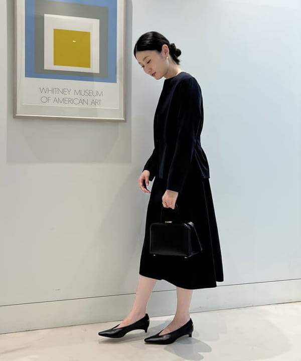 隈元 楓さんの「BEAMS WOMEN｜トリアセ ベルテッド ワンピース」を使ったコーディネート