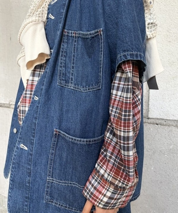 ばるたんさんの「BEAMS WOMEN｜デニム カバーオール ショートスリーブ」を使ったコーディネート