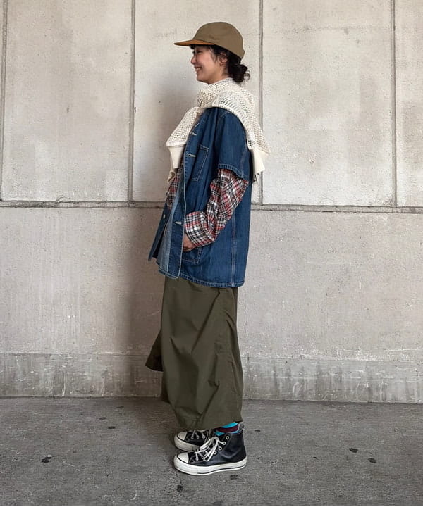 ばるたんさんの「BEAMS WOMEN｜デニム カバーオール ショートスリーブ」を使ったコーディネート