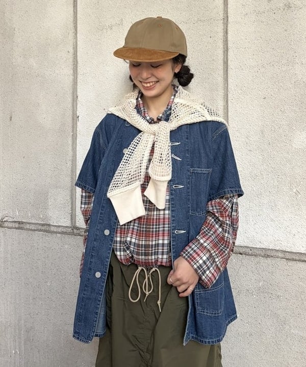 ばるたんさんの「BEAMS WOMEN｜デニム カバーオール ショートスリーブ」を使ったコーディネート