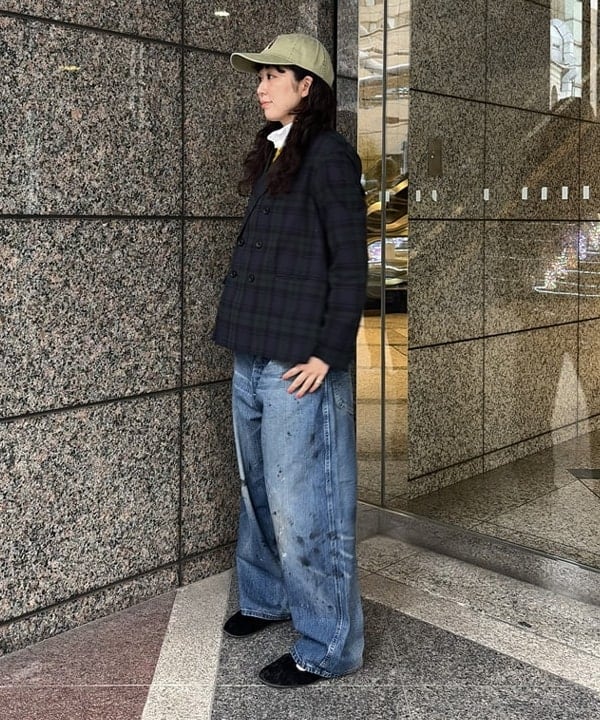 ばるたんさんの「BEAMS WOMEN｜チェック ダブル ジャケット」を使ったコーディネート