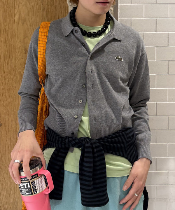 マツミヤさんの「BEAMS WOMEN｜【別注】LACOSTE / ポロ カーディガン」を使ったコーディネート