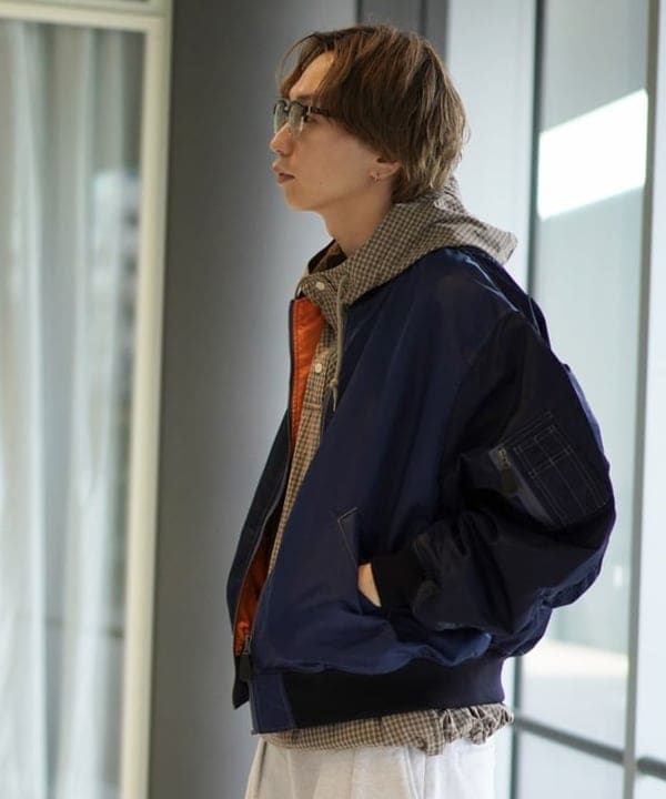 SUDOさんの「BEAMS WOMEN｜【ワイドフィット】クレイジー MA-1」を使ったコーディネート