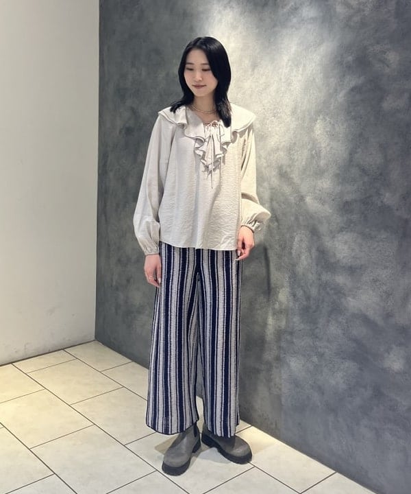 nodokaさんの「BEAMS WOMEN｜ラッフル ボリューム ブラウス」を使ったコーディネート