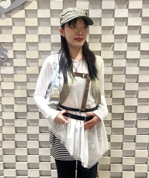 rinnaさんの「BEAMS WOMEN｜チュール キリカエ アシンメトリー ヘム Tシャツ」を使ったコーディネート