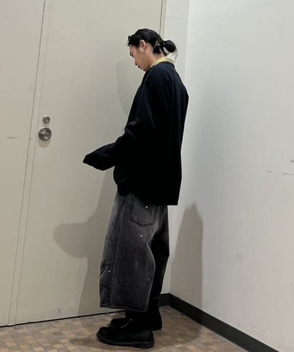 菊田 悠さんの「BEAMS WOMEN｜ルーズ クルーネック サーマル」を使ったコーディネート