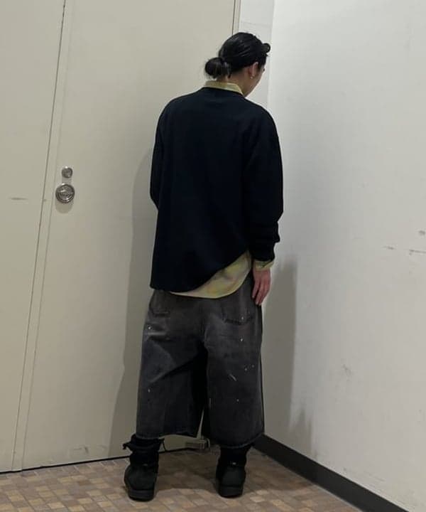 菊田 悠さんの「BEAMS WOMEN｜ルーズ クルーネック サーマル」を使ったコーディネート