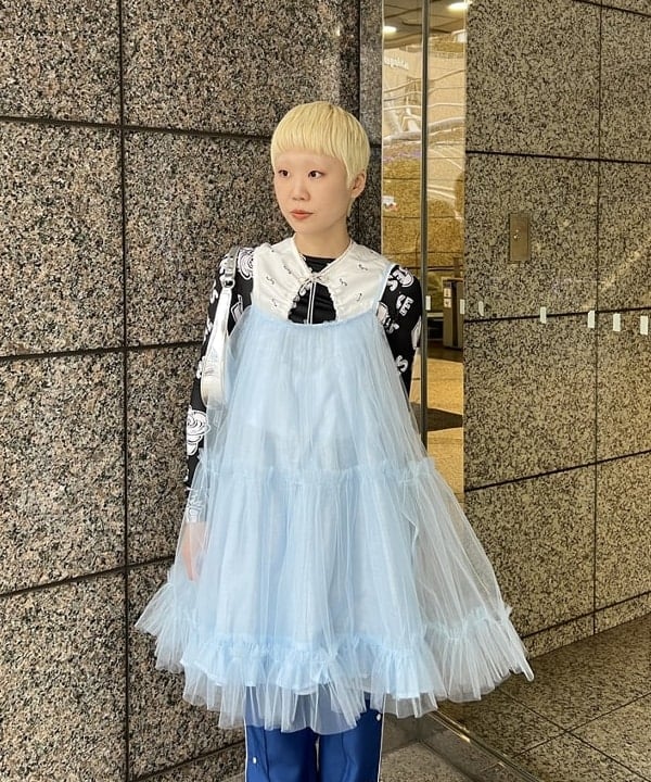 あさひさんの「BEAMS WOMEN｜LOTUS PINK / ラインストーン ボウ ネックレス」を使ったコーディネート