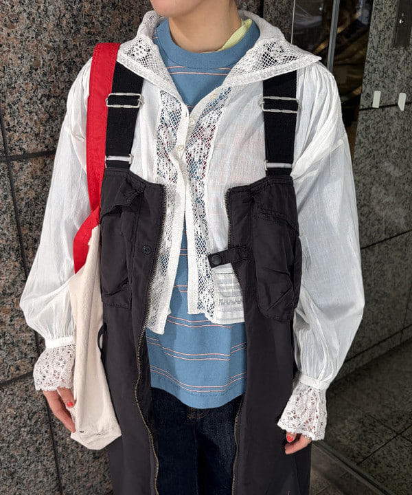 ばるたんさんの「BEAMS WOMEN｜ナイロン フィッシング ベスト アレンジ ワンピース」を使ったコーディネート