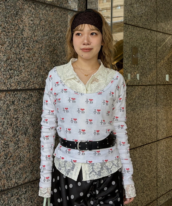 まゆちゃんさんの「BEAMS WOMEN｜カット レース シャツ」を使ったコーディネート