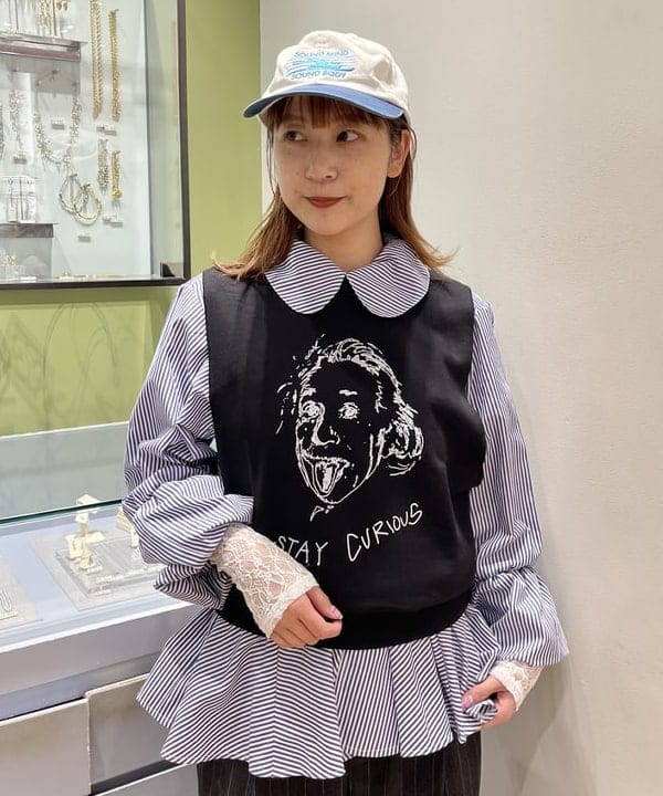 大木さんの「BEAMS WOMEN｜【別注】PENNY / Print Vest」を使ったコーディネート