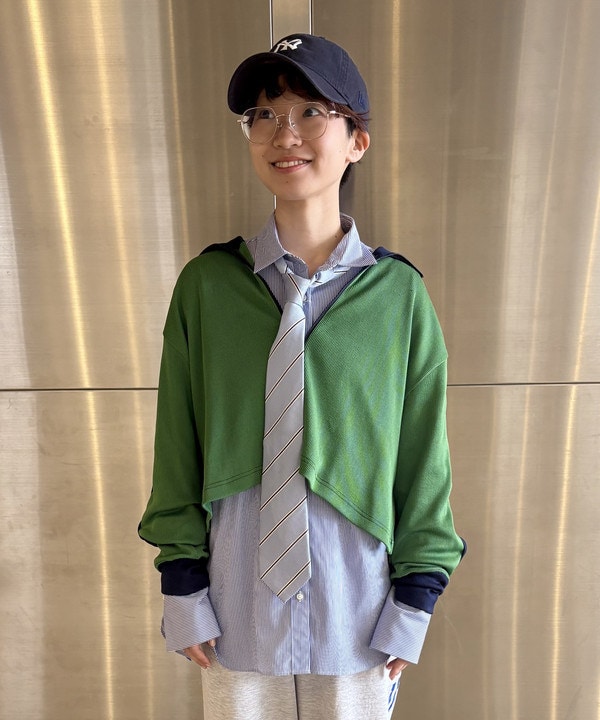 みりさんの「ベーシック オーバーシャツ」を使ったコーディネート