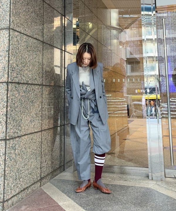 水野 萌香さんの「BEAMS WOMEN｜maturely / ティー ダブ ダブル ブレステッド ジャケット」を使ったコーディネート