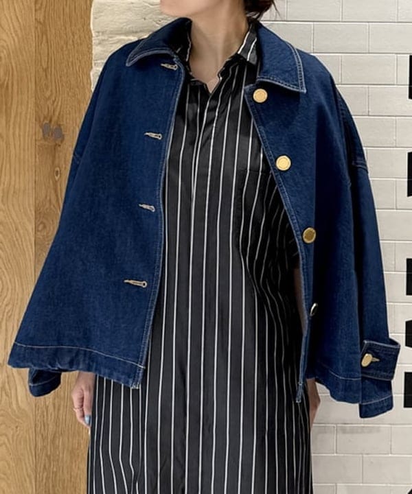 ヒライさんの「BEAMS WOMEN｜Traditional Weatherwear / Malton デニムブルゾン」を使ったコーディネート