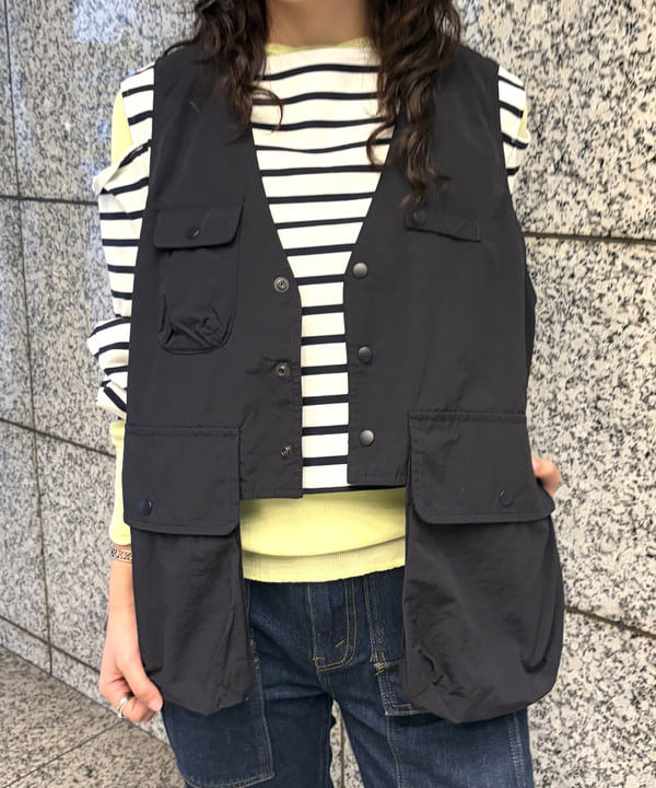 ばるたんさんの「BEAMS WOMEN｜maturely / ボーダー オープン ショルダー ロングスリーブ カットソー」を使ったコーディネート