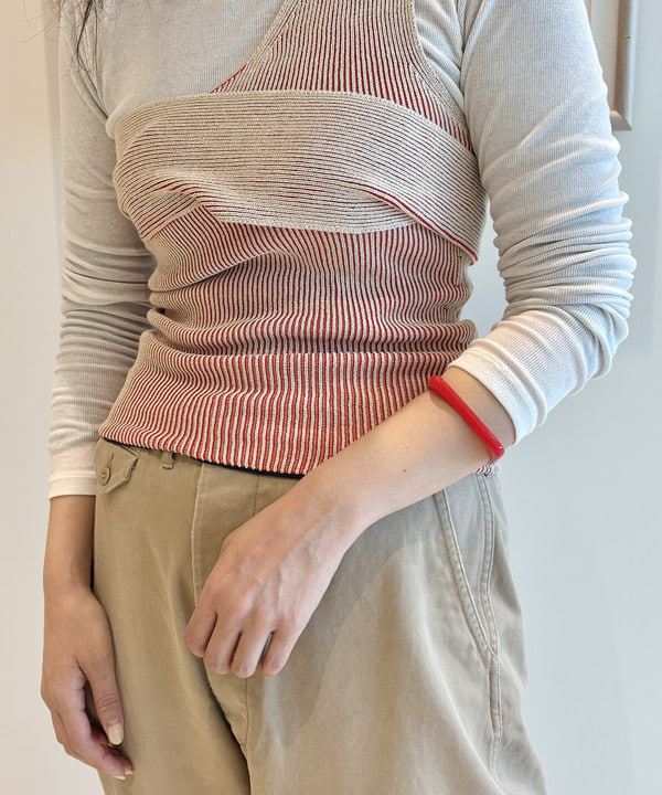 おのすさんの「BEAMS WOMEN｜maturely / プレーティング ワンショルダー ベスト」を使ったコーディネート