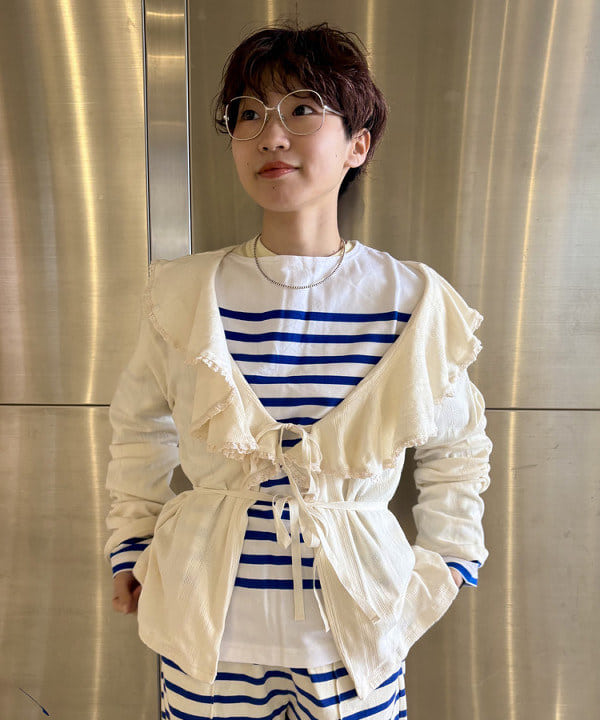 みりさんの「ラッフル カーディガン」を使ったコーディネート