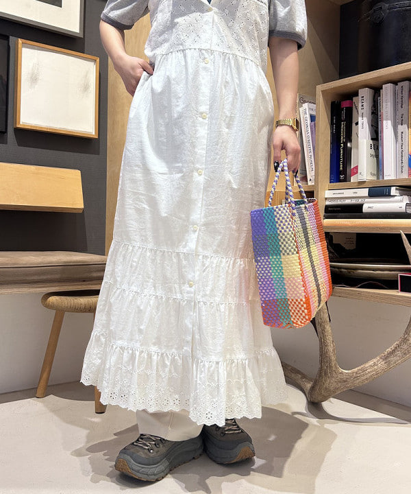 ando naoさんの「BEAMS WOMEN｜カットワーク キャミワンピース」を使ったコーディネート