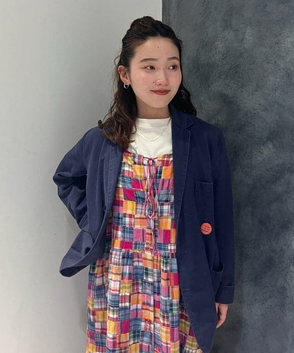 モモさんの「BEAMS WOMEN｜ボーイ エンブロイダリー クルー Tシャツ」を使ったコーディネート