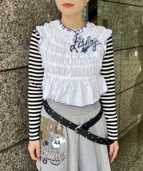 あさひさんの「BEAMS WOMEN｜スタッズ ベルト」を使ったコーディネート