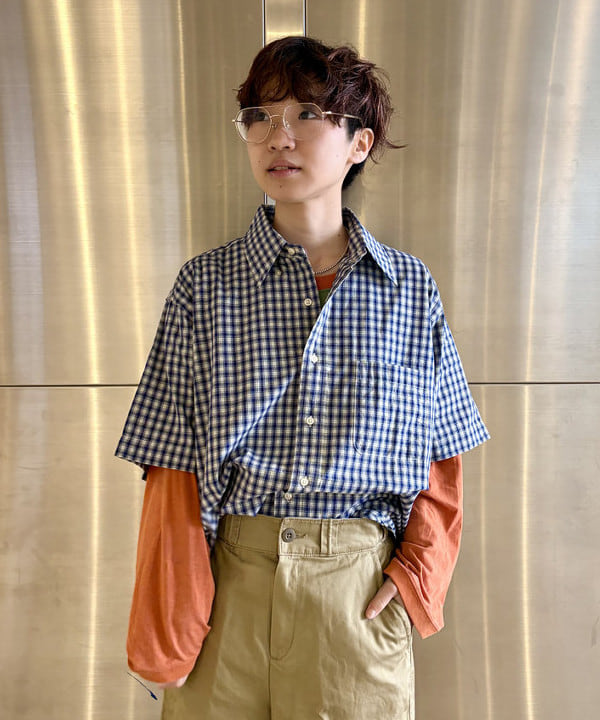 みりさんの「ボーイ チェック ビッグ ボタンダウン シャツ」を使ったコーディネート