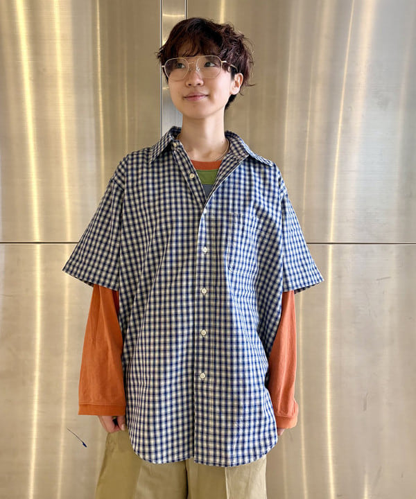みりさんの「ボーイ チェック ビッグ ボタンダウン シャツ」を使ったコーディネート
