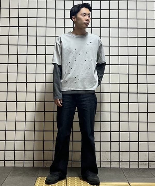 古谷 宗史さんの「レイヤード ダメージ Tシャツ」を使ったコーディネート