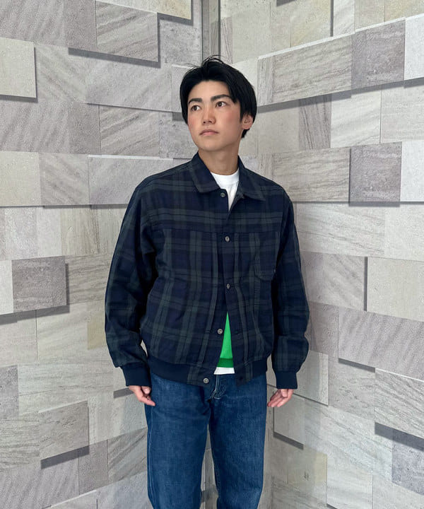 あがりえ ひゅうがさんの「チェック G-ジャケット【リラックスフィット】」を使ったコーディネート