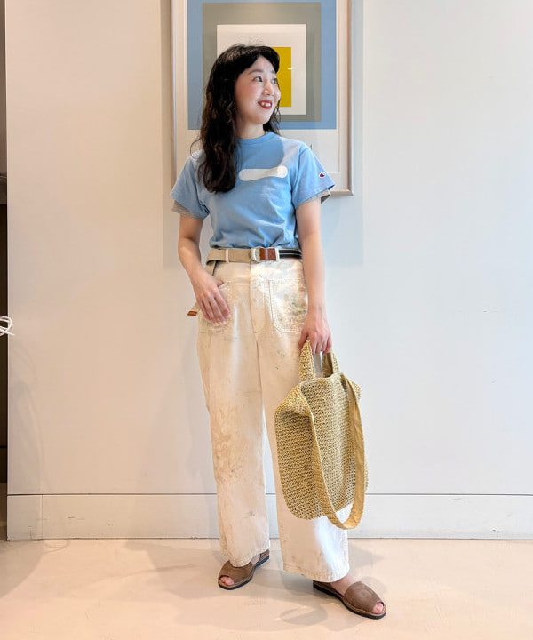 おのすさんの「BEAMS WOMEN｜【別注】Champion / プリント Tシャツ」を使ったコーディネート