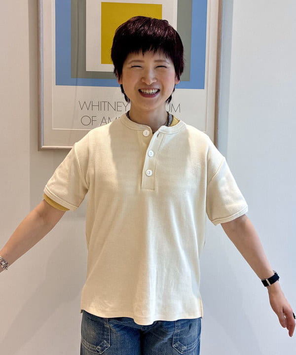 木村 梨香さんの「BEAMS WOMEN｜【別注】Healthknit / ヘビー リブ ショートスリーブ Tシャツ」を使ったコーディネート