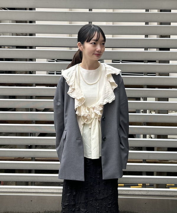 むりょさんの「BEAMS WOMEN｜ストレッチ ジャカード タイト スカート」を使ったコーディネート