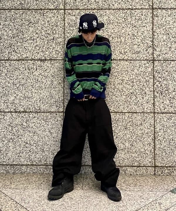 はるひむさんの「BEAMS WOMEN｜12ゲージ ジャカード マルチボーダーニット【ワイドフィット】」を使ったコーディネート