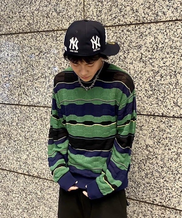 はるひむさんの「BEAMS WOMEN｜12ゲージ ジャカード マルチボーダーニット【ワイドフィット】」を使ったコーディネート