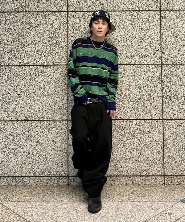 はるひむさんの「BEAMS WOMEN｜12ゲージ ジャカード マルチボーダーニット【ワイドフィット】」を使ったコーディネート