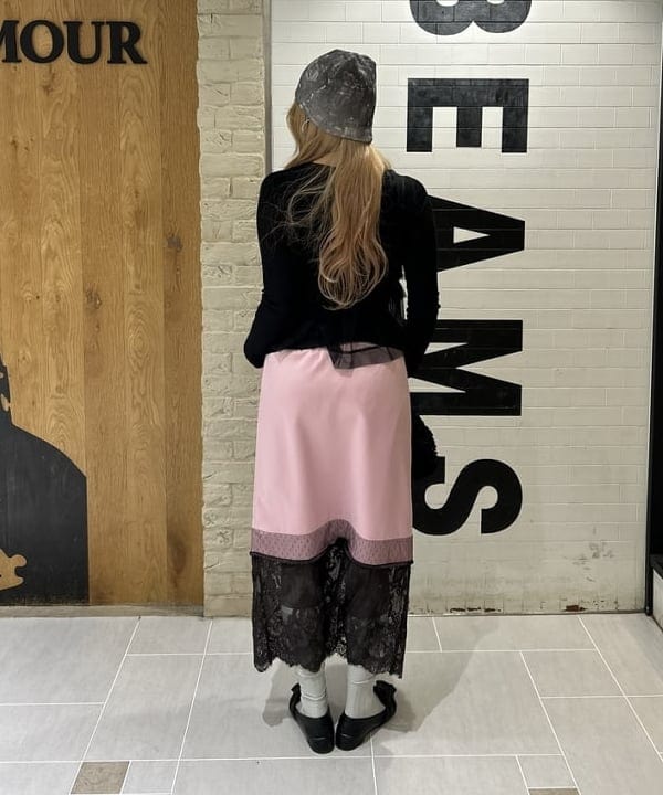 桃羽さんの「BEAMS WOMEN｜テレコ リブ クルーネック トップス」を使ったコーディネート