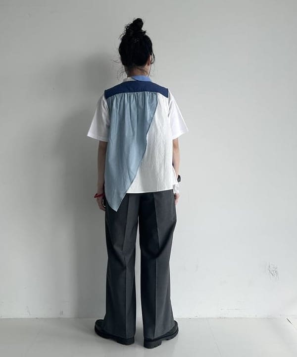 清水 彩乃さんの「BEAMS WOMEN｜ティーダブ ワイド スラックス」を使ったコーディネート