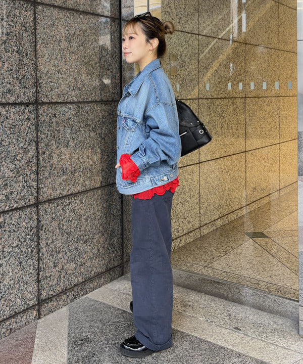 まゆちゃんさんの「BEAMS WOMEN｜メッシュ ストライプ カーディガン」を使ったコーディネート