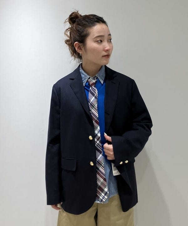 モモさんの「BEAMS WOMEN｜ティーダブ スリー ボタン ブレザー」を使ったコーディネート