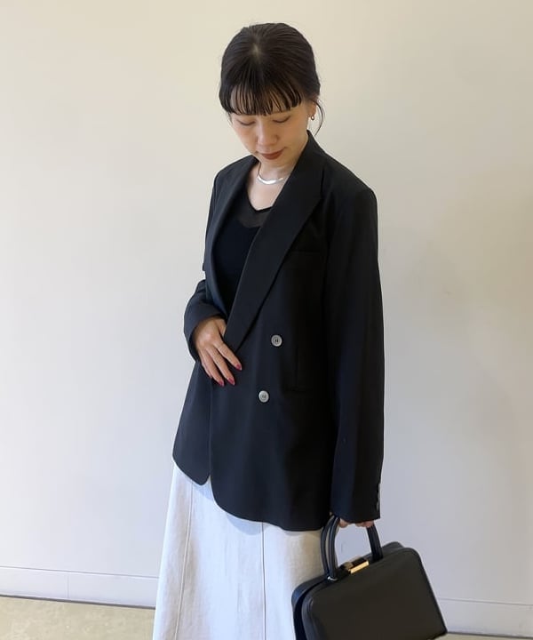 SAKAIさんの「BEAMS WOMEN｜AK+1 / シアー 4ボタン ダブル ジャケット」を使ったコーディネート