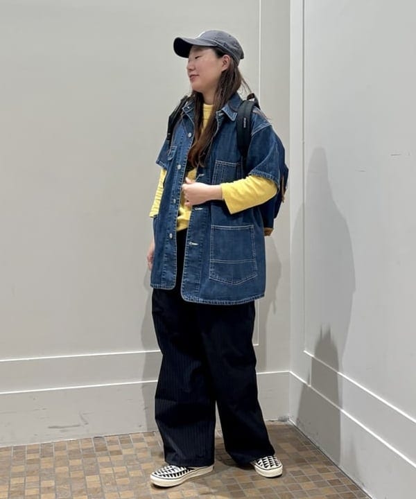 サイトウ　トモミさんの「BEAMS WOMEN｜デニム カバーオール ショートスリーブ」を使ったコーディネート