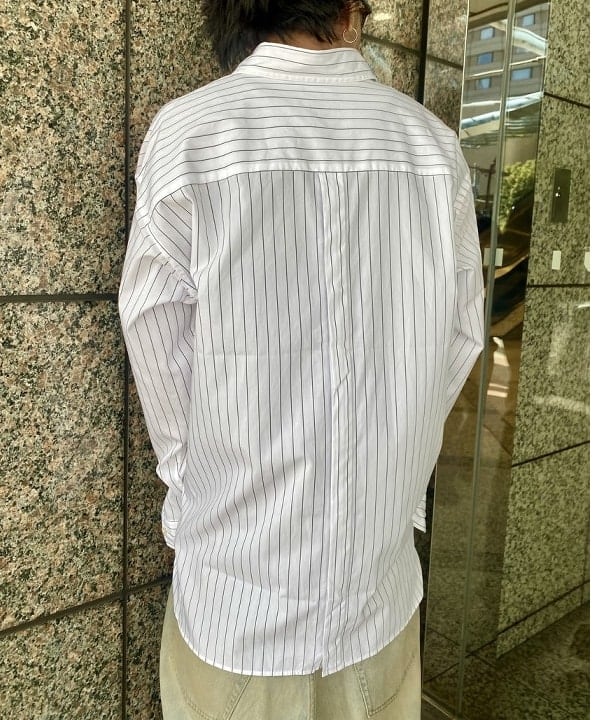 はるひむさんの「BEAMS WOMEN｜バックボタンシャツ」を使ったコーディネート