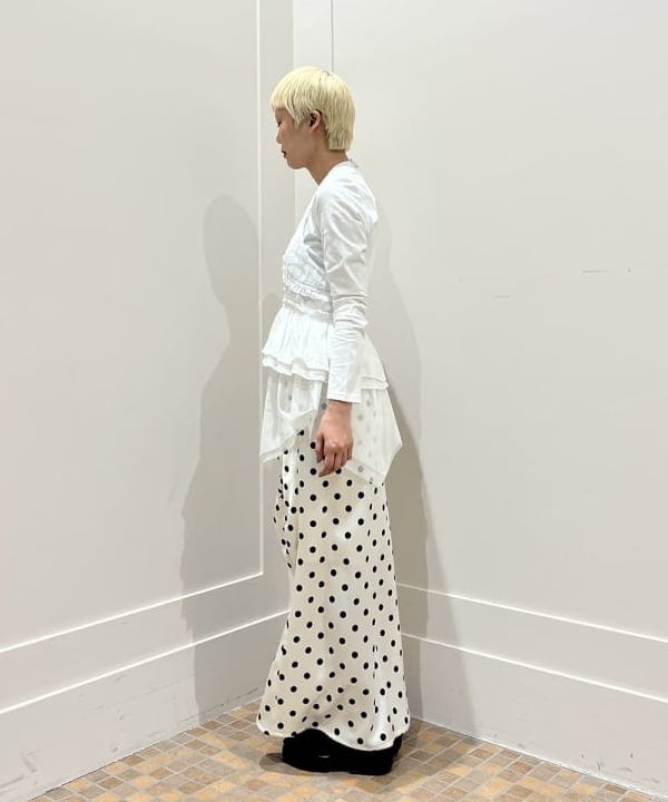 あさひさんの「BEAMS WOMEN｜チュール キリカエ アシンメトリー ヘム Tシャツ」を使ったコーディネート