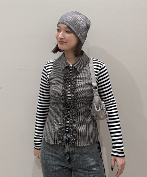 松本 佳菜子さんの「BEAMS WOMEN｜Casselini / フォトプリントビーニー」を使ったコーディネート