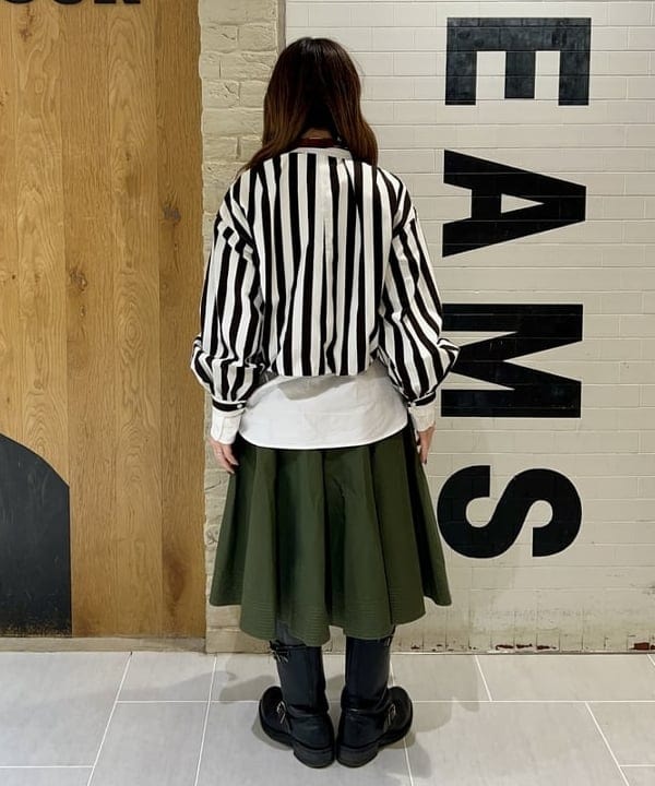 ナツハさんの「BEAMS WOMEN｜HAVERSACK / ストライプ シャツ」を使ったコーディネート