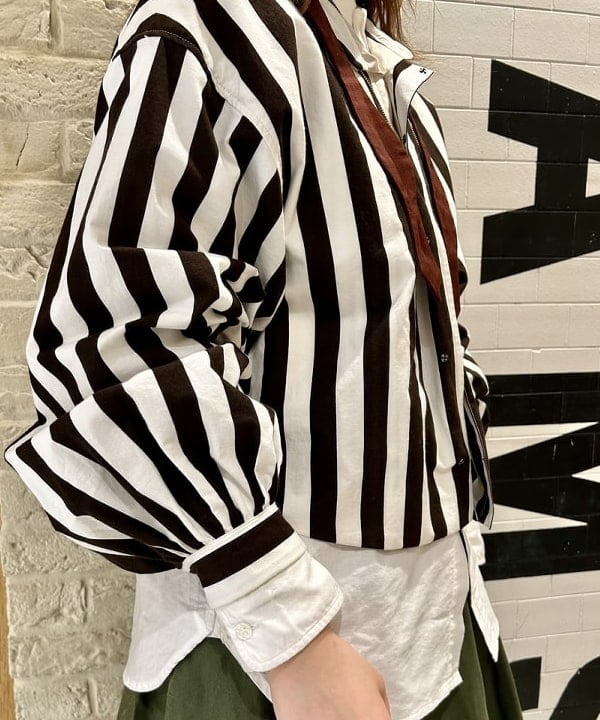 ナツハさんの「BEAMS WOMEN｜HAVERSACK / ストライプ シャツ」を使ったコーディネート