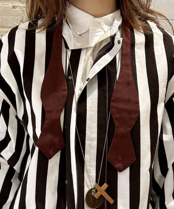 ナツハさんの「BEAMS WOMEN｜HAVERSACK / ストライプ シャツ」を使ったコーディネート