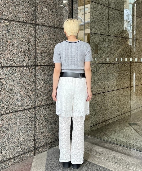 あさひさんの「BEAMS WOMEN｜レース スカラヘム ハーフ パンツ」を使ったコーディネート