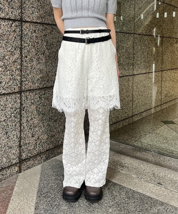 あさひさんの「BEAMS WOMEN｜レース スカラヘム ハーフ パンツ」を使ったコーディネート