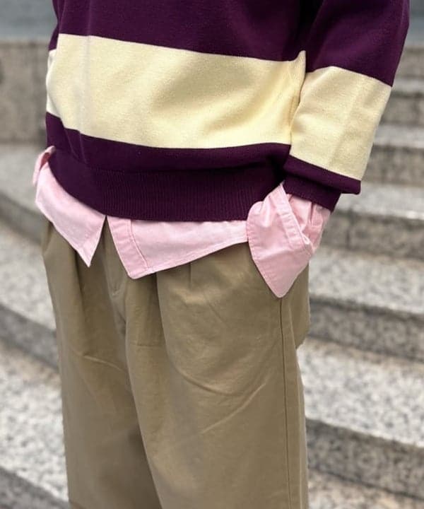 配島 孝明さんの「BEAMS WOMEN｜ワイドフィット 7ゲージ ラガー ニットポロシャツ」を使ったコーディネート