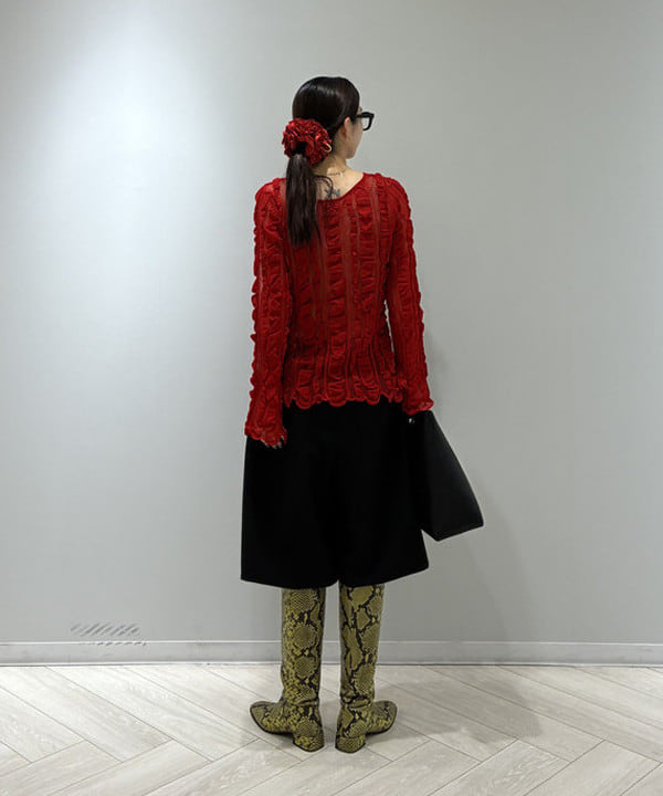 ササキさんの「BEAMS WOMEN｜メッシュ ストライプ カーディガン」を使ったコーディネート